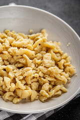 pasta spaetzle irregular shape fresh meal food snack on the table copy space food background rustic top view
