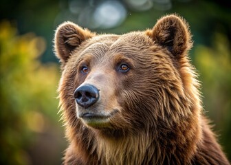 Fototapeta premium Wild Brown Bears Closeup Portraits in Natural Habitat for Wildlife Photography