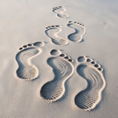 Obraz premium footprints in the sand