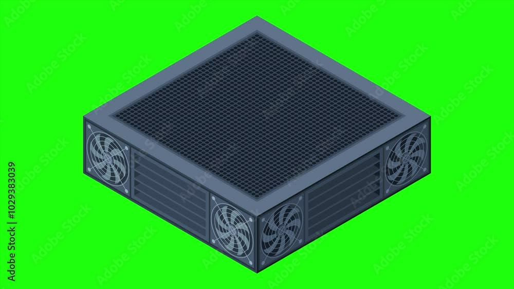 Poster isometric server animation. server racks. server boxes isolated. network server room. computer netwo