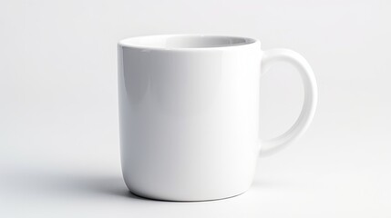 Obraz premium White Mug on a White Background
