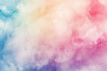 Obraz premium Pastel watercolor background with soft rainbow tones. 