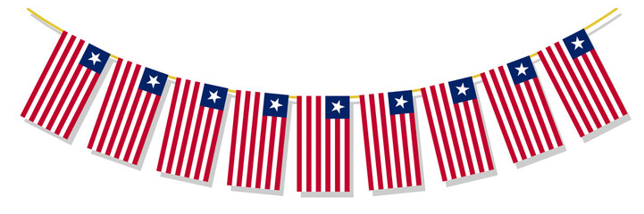 liberia flag, bunting flag of liberia, liberia country flag, country flag, liberia, flag, country, bunting flag of liberia on white, bunting flag of liberia png, png, banner, sticker, bunting