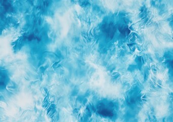 Blue and white abstract tie-dye texture with soft patterns.
