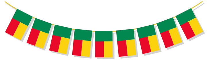 benin flag, bunting flag of benin, bunting flag of benin isolated on white, benin state flag, state flag, benin, flag, country, banner of benin flag, bunting flag of benin png, png, sticker, banner