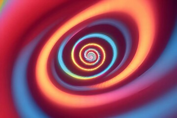 A colorful spiral showcasing a blend of red, blue, and yellow swirls, forming an eye-catching and lively pattern.