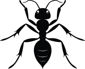 Ant icon, Ant silhouette vector, Ant black symbol