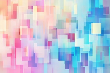 A digital art piece featuring an abstract pattern of colorful squares, each with different shades and gradients glitch art in its use of pixelated textures and vibrant color palette Generative AI