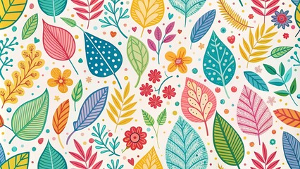 Colorful Floral and Leaf Patterns for Creative Designs