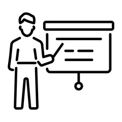 Instructor icon in linear style 