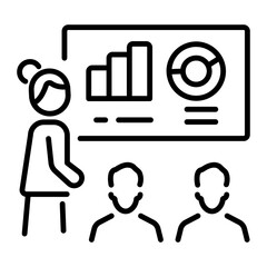 A line style icon of team training 