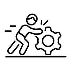 Persistence icon in line style 