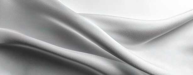 Smooth White Satin Fabric Texture