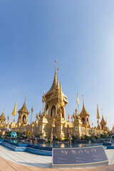 The Royal Crematorium for King Bhumibol Adulyadej at Sanam Luang prepared to be used as The royal...