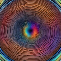 Obraz premium colorful circular pattern with rainbow center