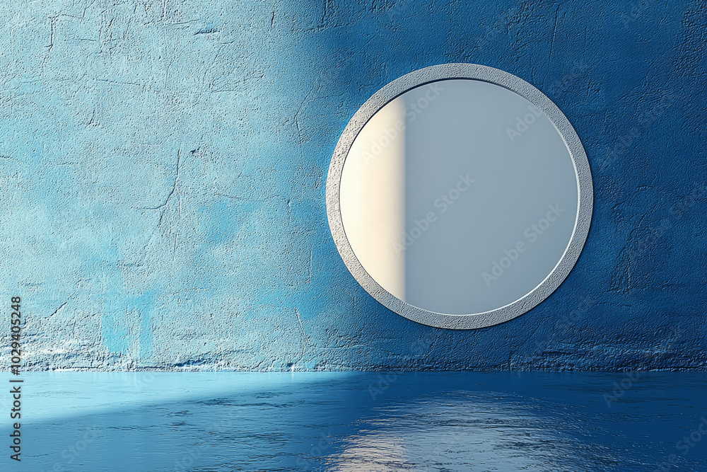 Poster a circle and a square side by side, symbolizing harmony between simplicity and complexity. concept o