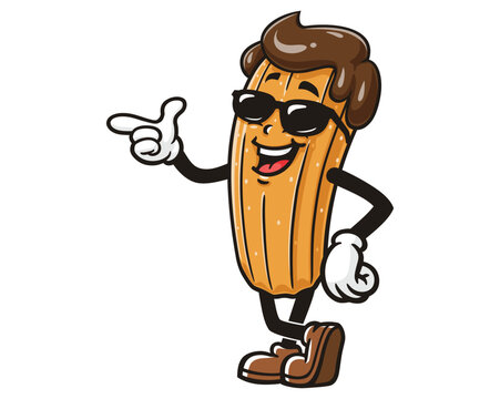 recommend clip art: Churros with Sunglasses, Cartoon Mascot Illustration Character Vector Clip-art Hand-drawn Logo Design