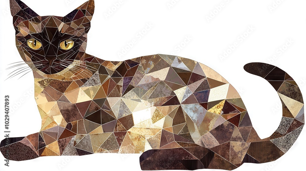 Poster a composite image of various cat shapes, sizes, and positions looking directly at the camera