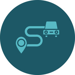 Driving Route Icon Design