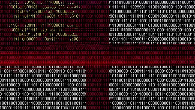 Binary code on flag of Sark. Program source code or Hacker concept on Sark flag. Sark digital technology security, hacking or programming