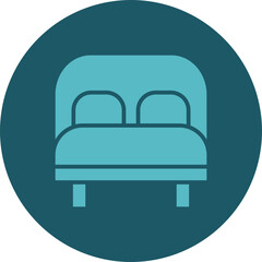 Double Bed Icon Design