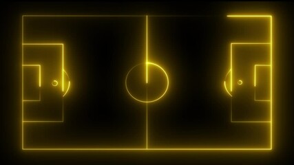 black background Animation of digital stadium over server room yellow color. - Powered by Adobe