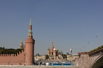 Obraz premium View of the Kremlin from the other side of the river