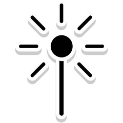 Magic Wand vector icon in glyph style 