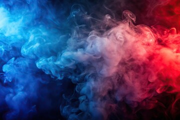 red and blue gradient background with smoke Depth of Field