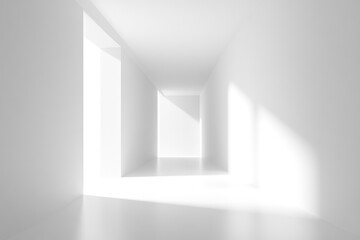 Fototapeta premium Minimalist Abstract White Gradient Wallpaper Design with Soft Light and Clear Space for Product Display