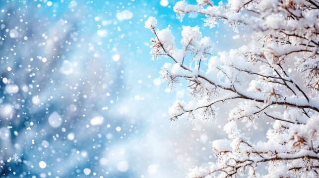 Festive Snowflake Blizzard. Happy Winter Celebration with Sparkling Snowfall