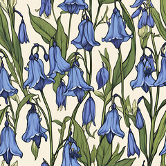 Bluebell Flower Digital Paper