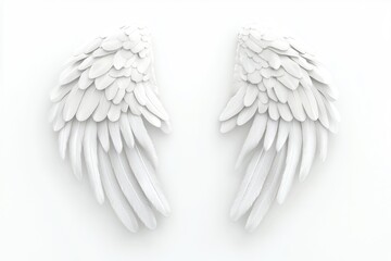 Fototapeta premium Divine Guardian. Ethereal Wings Symbolize Flight and Protection