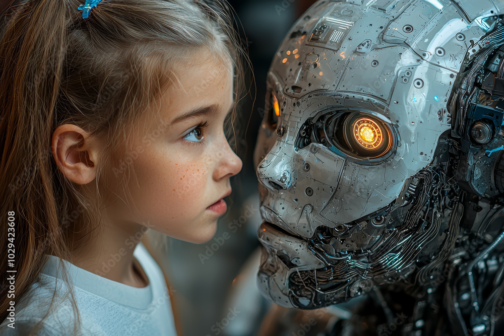 Poster an interactive ai engaging students in creative problem-solving activities, representing the role of