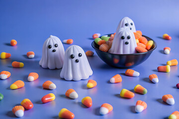 Obraz premium Sweet snacks in the form of ghosts for Halloween