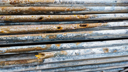 Thin ammonia tubes of the cooling system damaged by a cluster bomb, the striking element is a ball, photographed in Ukraine.
