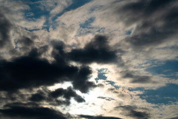 Dramatic clouds, natural background