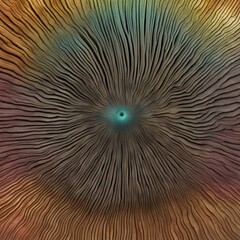close up of mushroom with blue center