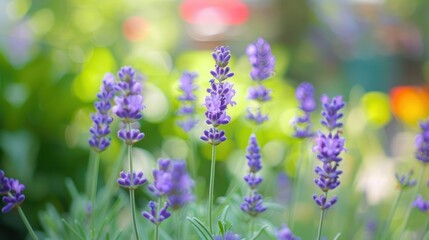 Fototapeta premium Lavender Flowers In Sunlight