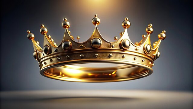 regal golden crown on clear background exuding supremacy and majesty