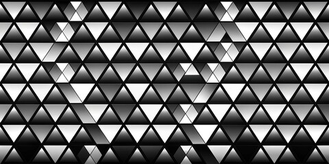 Obraz premium Repeating triangles background in black and white
