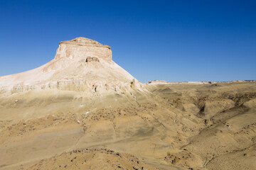 Stunning Mangystau landscape, Kazakhstan. Rock pinnacles view, Bozzhira valley