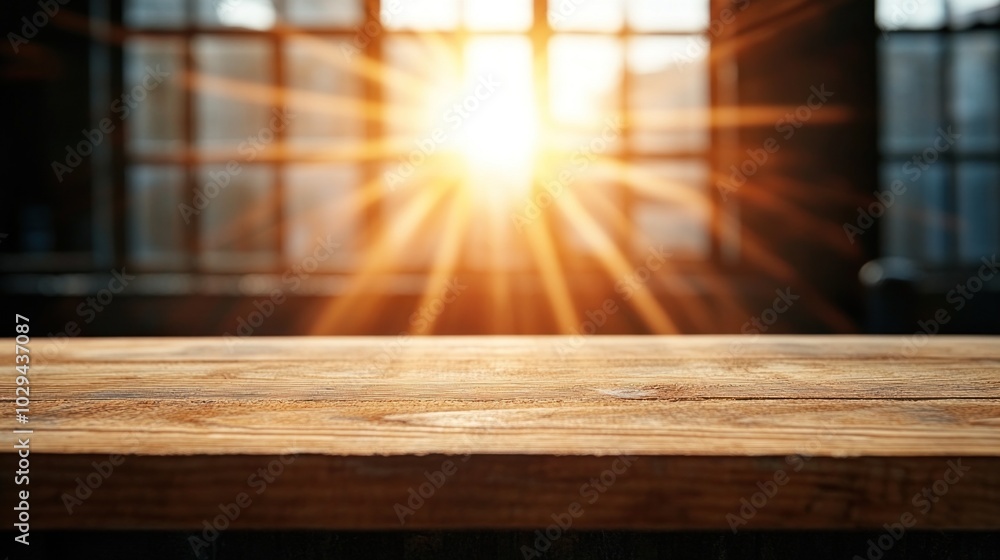 Aufkleber bright rays of sunlight flood into the room, creating a warm glow and highlighting the texture of th