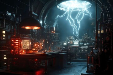 Dark Science: A 1900s Laboratory in Action