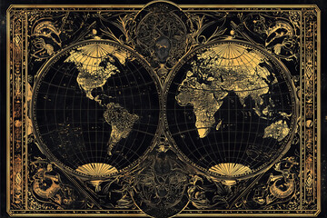 Naklejka premium World map