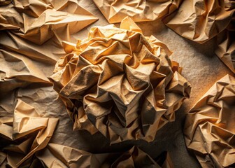 Geometric Elegance: Crumpled Craft Paper in Abstract Polygonal Style for Creative Design and Artistic Exploration