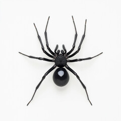 Obraz premium Realistic Halloween Spider Decoration on White Background
