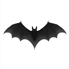Flying Halloween Bats on White Background