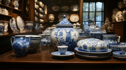 Fototapeta premium Delftware created with Generative AI