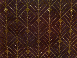 Background of abstract geometric pattern in Art Deco Style. Handicraft diamond geometric seamless...